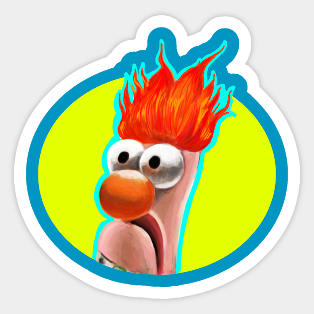 Beaker The Muppets Fan Art Illustration The Muppets Sticker TeePublic